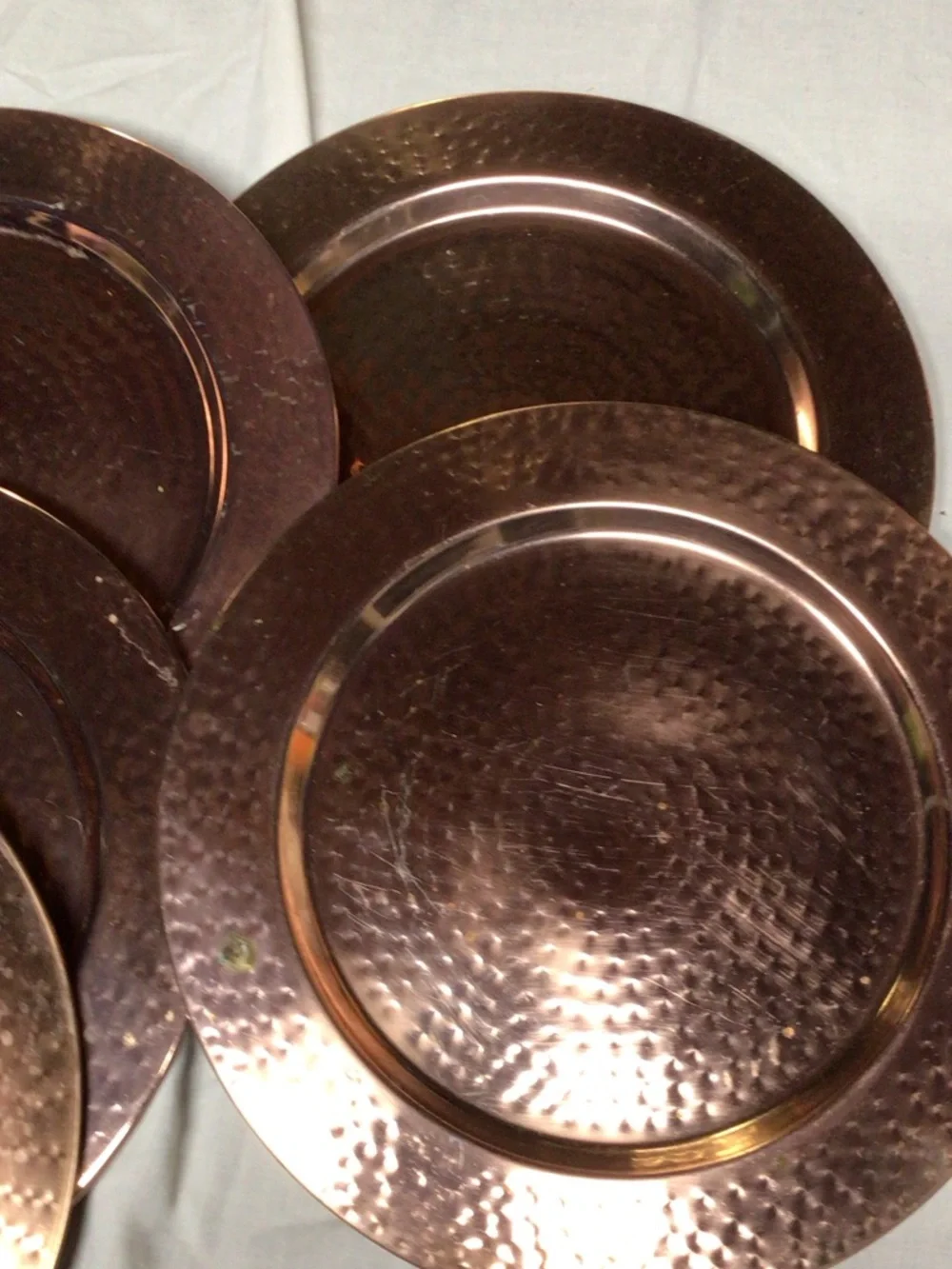 Pier 1 Silver Hammered Decorative Charger